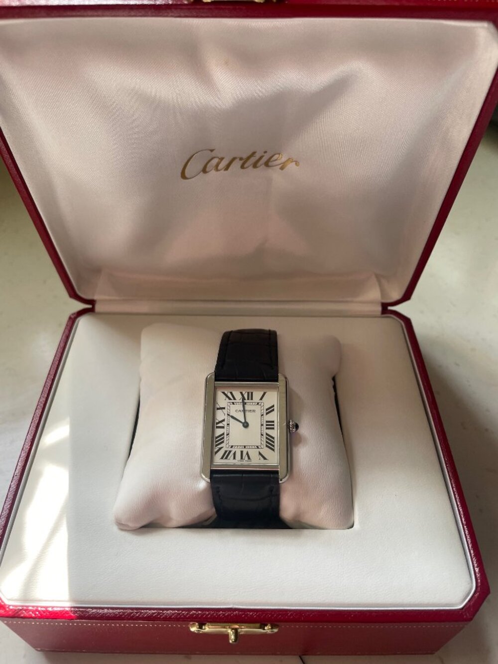 Cartier Men's Tank Francaise Watch with original box